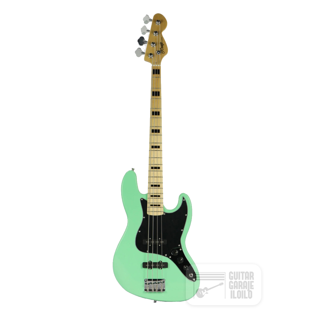 JCraft JB-1 J-Offset 4-String Bass Guitar with Gigbag - Surf Green - Image 2